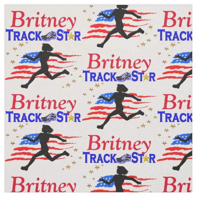 USA TRACK STAR PERSONALIZED FABRIC (Swatch)
