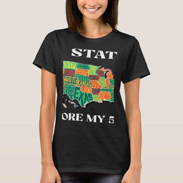 USA Travel  Visit 50 States Map 1 T-Shirt (Front)
