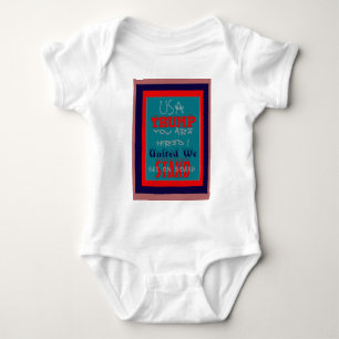 USA Trump You Are Hired! United We Stand Art Print Baby Bodysuit