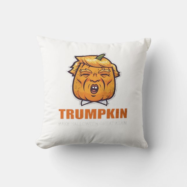 Usa Trumpkin Make Halloween Great Again Costume Cl Throw Pillow (Front)