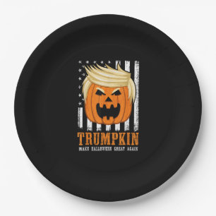 Usa Trumpkin Make Halloween Great Again Funny Paper Plate