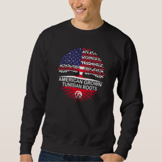 USA & Tunisia Flags American Grown Tunisian Roots Sweatshirt
