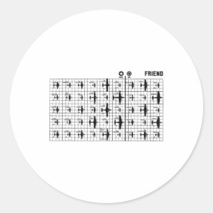 Usa Uk Allied Ww2 Warplane Recognition Diagram Wor Classic Round Sticker