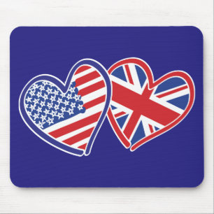 USA---UK-Love Mouse Pad