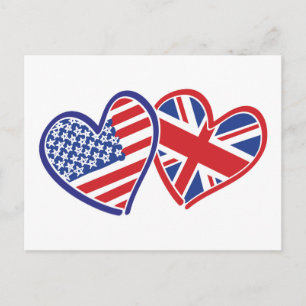 USA---UK-Love Postcard