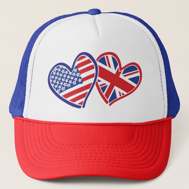 USA---UK-Love Trucker Hat (Front)