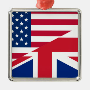 usa uk metal ornament