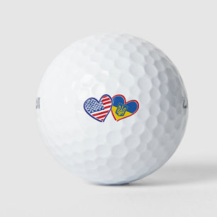USA-Ukraine-Flags Golf Balls