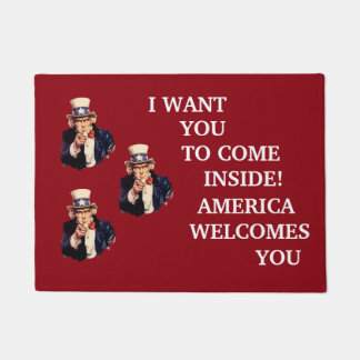 USA Uncle Sam Patriotic Welcome Mat