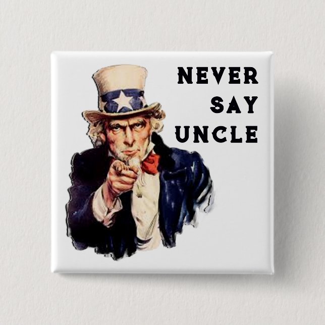 USA Uncle Sam Pinback Button (Front)