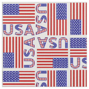 USA United States of America Flag Fabric
