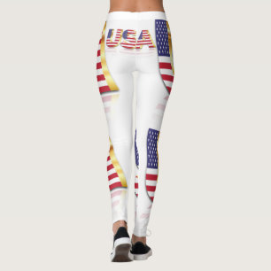 USA - United States of America - Flag - Patriotic  Leggings
