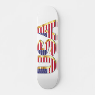 USA - United States of America - Flag - Patriotic Skateboard