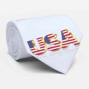 USA - United States of America - Flag - Patriotic Tie