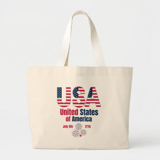 USA United States of America Large Tote Bag