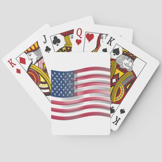 USA Unites: Stripes & Stars in Bold Design Playing Cards (Back)