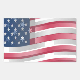 USA Unites: Stripes & Stars in Bold Design Sticker