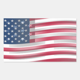 USA Unites: Stripes & Stars in Bold Design Sticker