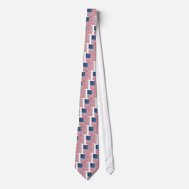 USA Unites: Stripes & Stars in Bold Design Tie (Front)