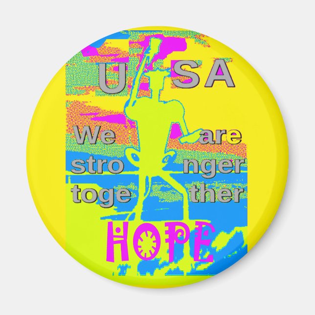 USA Unity Design: Hope and Strength Magnet (Front)