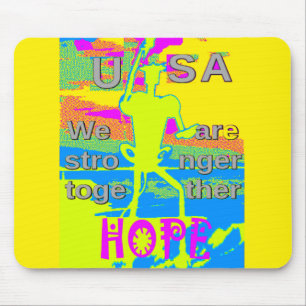 USA Unity Design: Hope and Strength Mouse Pad
