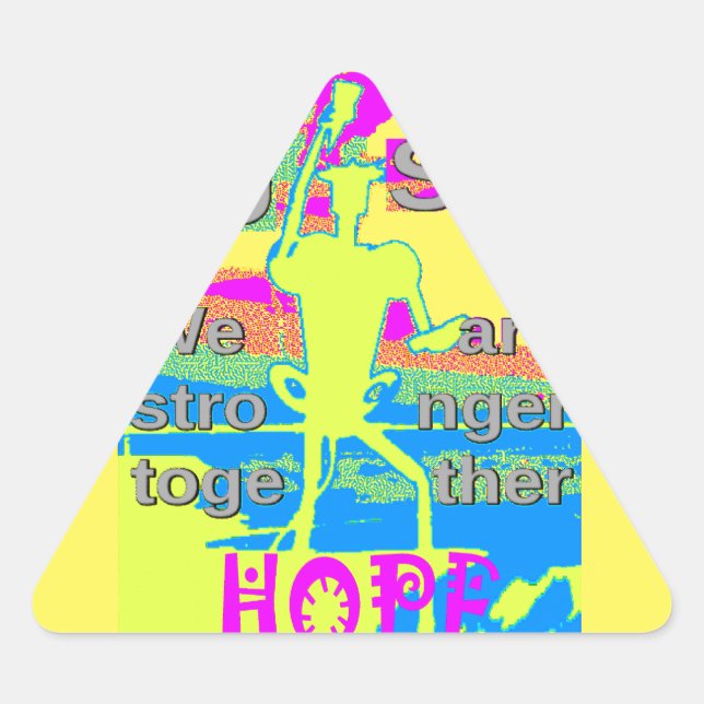 USA Unity Design: Hope and Strength Triangle Sticker (Front)