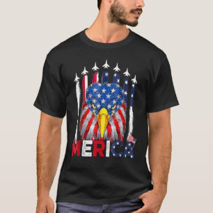 Usa Us American Flag Patriotic 4th Of July Bald Ea T-Shirt