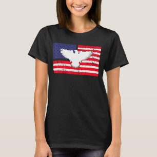 Usa Us American Flag Patriotic 4th Of July Bald Ea T-Shirt