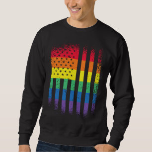 usa us flag LGBT pride social movement Sweatshirt