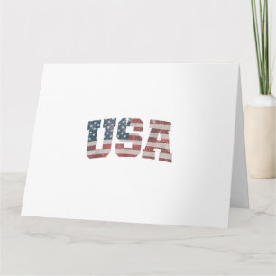 USA US Flag Patriotic 4th of July America Card