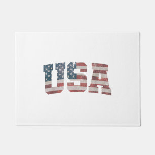 USA US Flag Patriotic 4th of July America Doormat