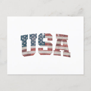 USA US Flag Patriotic 4th of July America Holiday Postcard