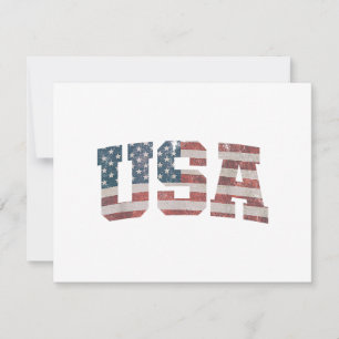 USA US Flag Patriotic 4th of July America Thank You Card