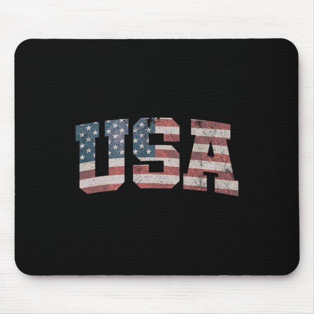 Usa Us Flag Patriotic 4th Of July America Women Gi Mouse Pad (Front)