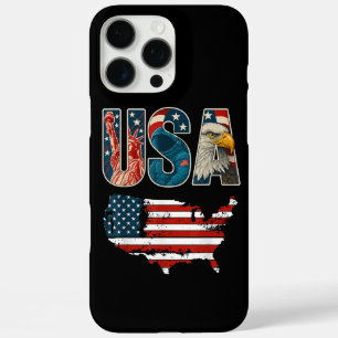 USA US Patriotic 4th of July America Flag Freedom iPhone 16 Pro Max Case