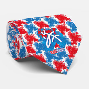 USA/USA FLAG SIMPLIFIED TEXT BY MASANSER PIXELAT TIE