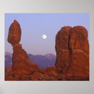 USA, Utah, Arches NP, Full Moon Rising at Poster