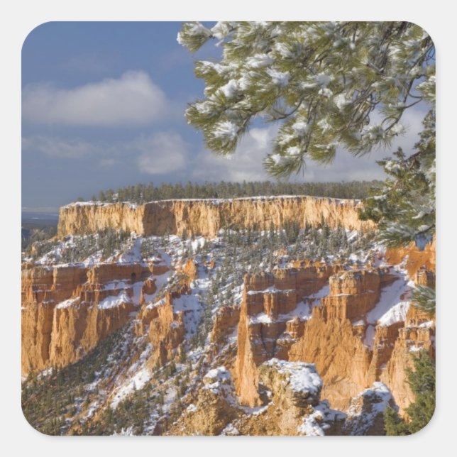 USA, Utah, Bryce Canyon National Park. Sunrise Square Sticker (Front)