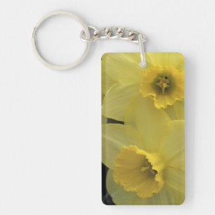 USA, Utah, Cache Valley Daffodils Keychain
