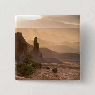 USA; Utah; Canyonlands National Park. View of 2 Inch Square Button