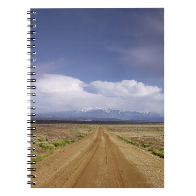 USA, Utah, Dirt road crossing landscape Notebook (Front)