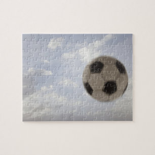 USA, Utah, Lehi, Soccer ball against sky Jigsaw Puzzle