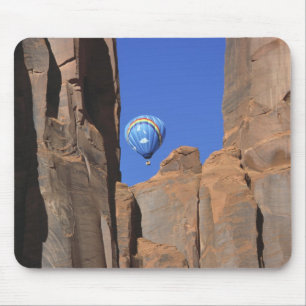 USA, Utah, Monument Valley. A rainbow hot-air Mouse Pad