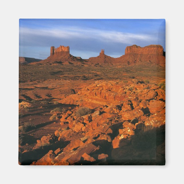 USA, Utah, Monument Valley. Sunset light Magnet (Front)