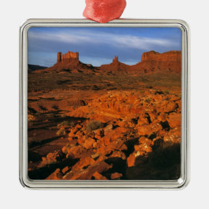 USA, Utah, Monument Valley. Sunset light Metal Ornament