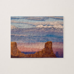 USA, Utah. Scenic of La Sal Mountains from Dead Jigsaw Puzzle