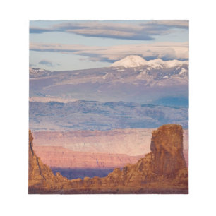 USA, Utah. Scenic of La Sal Mountains from Dead Notepad