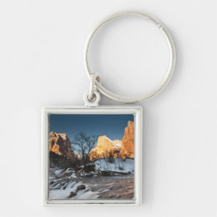 USA, Utah, Zion National Park. Mountain sunrise Keychain