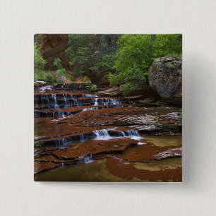 USA, Utah, Zion National Park. Scenic from 4 2 Inch Square Button