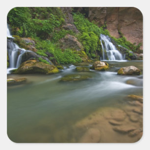 USA, Utah, Zion National Park. The Virgin Square Sticker